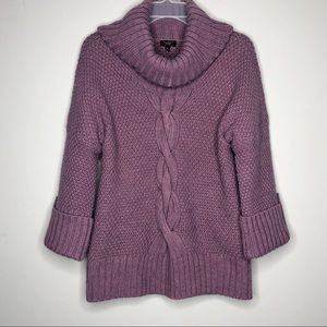 Talbots Petites Women’s Mauve Cowl Neck Sweater